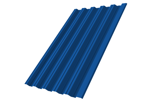 Профнастил НС35 R 0.45 PE RAL 5005 сигнальный синий