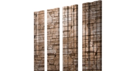 Штакетник Twin с прямым резом 0,45 Print Elite Sand Stone TwinColor