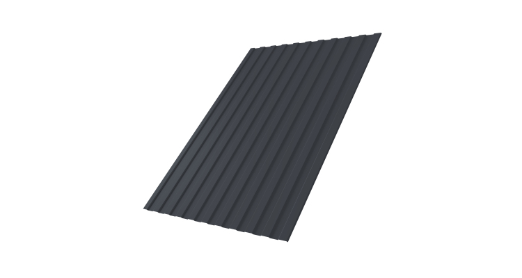 Профнастил С8А 0,4 PE RAL 7024 мокрый асфальт