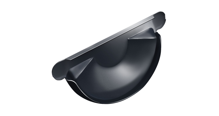 Заглушка торцевая универсальная Grand Line PU 150 мм RAL 7024 мокрый асфальт