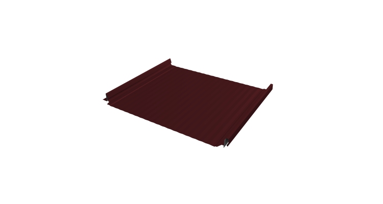 Кликфальц Pro Gofr Grand Line 0,5 Satin Matt TX с пленкой на замках RAL 3005 красное вино