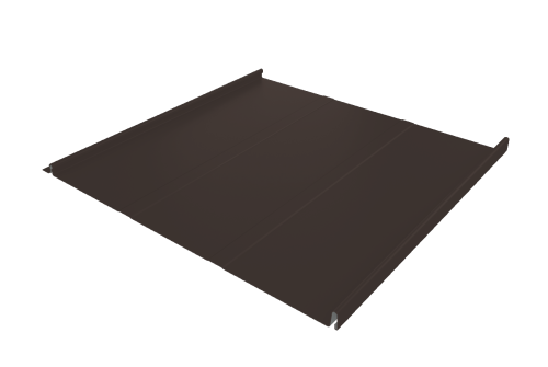 Фальц двойной стоячий Line Grand Line 0,45 Drap TX с пленкой на замках RR 32 темно-коричневый