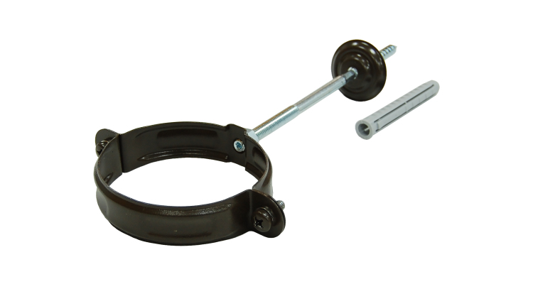 Хомут трубы PU 100 мм RR 32 темно-коричневый