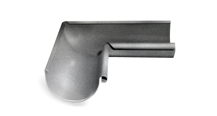 Угол желоба внутренний GL ZN 90 гр 125 мм Zn цинк