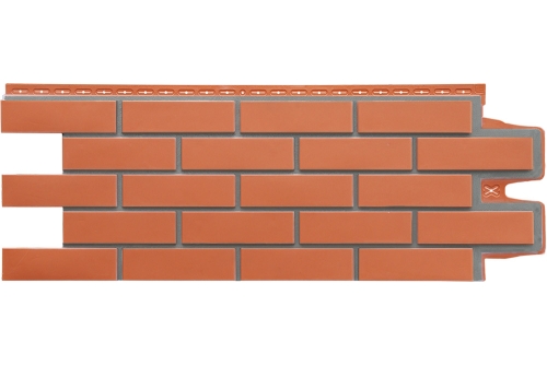 Фасадная панель GL Клинкерный кирпич Design терракотовый со швом RAL 7006