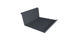 Планка примыкания нижняя 20х122х260х15 0,5 Satin Matt RAL 7024 мокрый асфальт (3м)