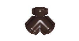 Тройник Y малого конька полукруглого 0,5 PurLite Matt с пленкой RAL 8017 шоколад