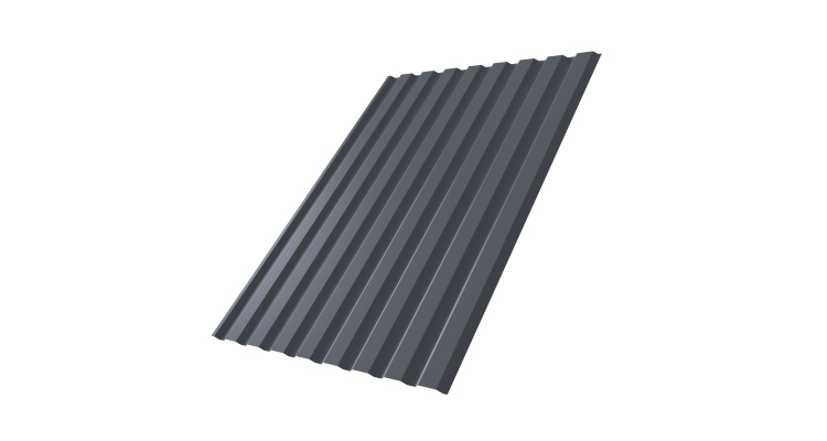 Профнастил С20A 0.5 Velur X RAL 7024 мокрый асфальт