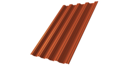 Профнастил НС44 0,5 Satin RAL 8004 терракота