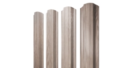 Штакетник Прямоугольный фигурный 0,45 Print Elite White Wood TwinColor