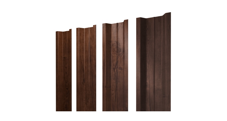 Штакетник П-образный В с прямым резом 0,45 Print Premium Cherry Wood Fresh TwinColor