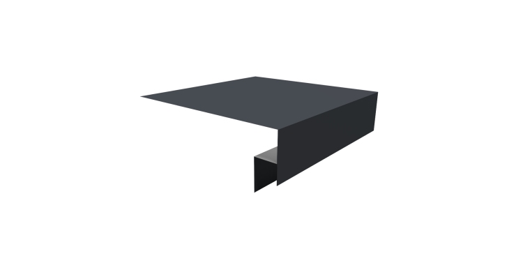 Планка околооконная сложная Блок-хаус new 200х50х27 0,5 Satin Matt RAL 7024 мокрый асфальт (2м)