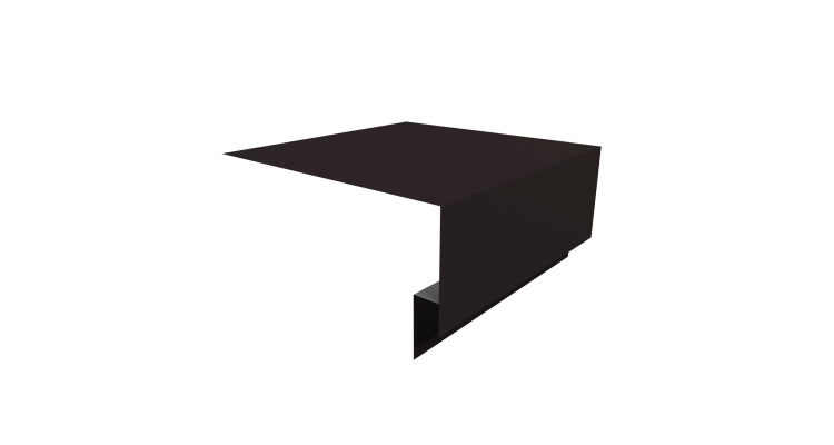 Планка околооконная сложная Блок-хаус new 200х75х27 0,45 Drap RAL 9005 черный (3м)