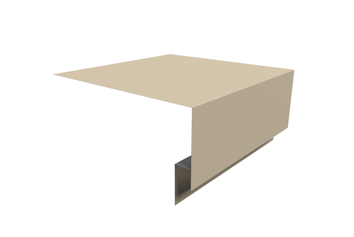 Планка околооконная сложная Блок-хаус new 250х75х27 0,45 Drap TX RAL 1015 светлая слоновая кость (2м)