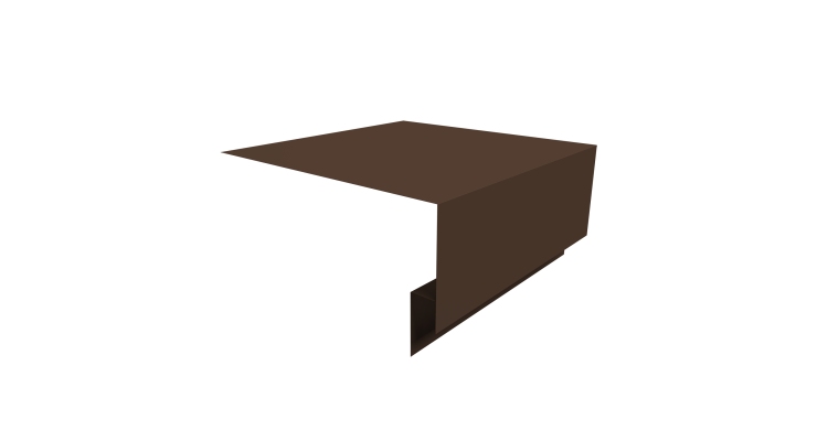 Планка околооконная сложная Блок-хаус new 250х75х27 0,45 Drap TwinColor RAL 8017 шоколад (2м)