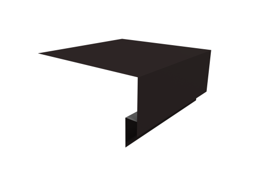 Планка околооконная сложная Блок-хаус new 250х75х27 0,5 Satin Matt RAL 9005 черный (2м)