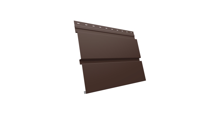 Софит металлический Квадро Брус без перфорации 0,45 Drap TR с пленкой RAL 8017 шоколад