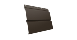 Софит металлический Квадро Брус без перфорации 0,5 Satin Matt TX с пленкой RR 32 темно-коричневый