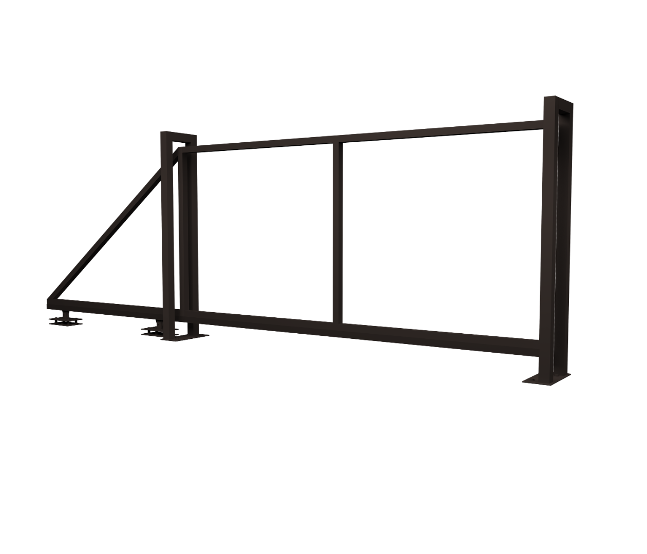 Ворота откатные Жалюзи Texas 2.0х4.0 RR 32 без заполнения (ламель 125 мм)