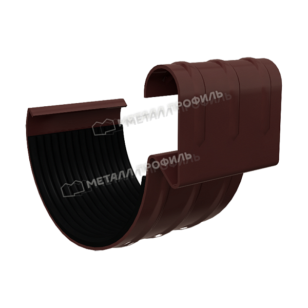 Соединитель желоба Металл Профиль GRANDSYSTEM D125 RAL 8017