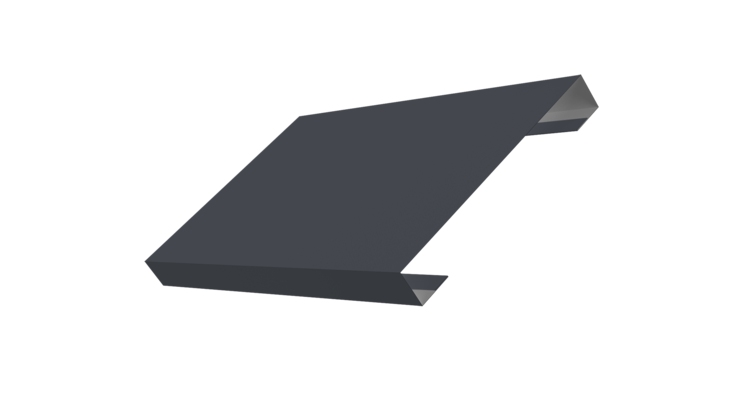 Ламель лицевая 150 забора жалюзи Texas 0.5 Rooftop Бархат с пленкой RAL 7024 мокрый асфальт