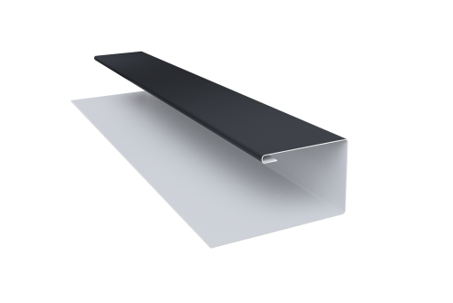 Планка П-образная Экобрус 0,5 Drap TX RAL 7024 мокрый асфальт (2м)