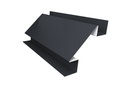 Планка угла внутреннего сложного Экобрус Grand Line 0,5 Satin с пленкой RAL 7024 мокрый асфальт (3м)