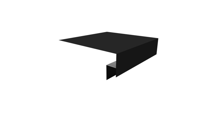 Планка околооконная сложная Экобрус Grand Line 200х50х25 0,45 Drap ST RAL 9005 черный (3м)