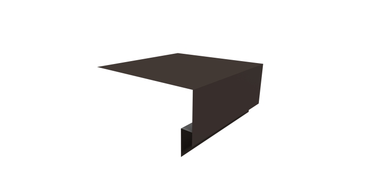 Планка околооконная сложная Экобрус Grand Line 200х75х25 0,45 PE с пленкой RR 32 темно-коричневый (3м)