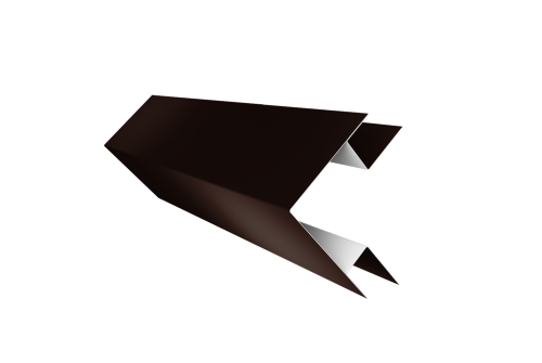 Угол внешний сложный 75х75 0,45 Drap TX RAL 8017 шоколад (2м)