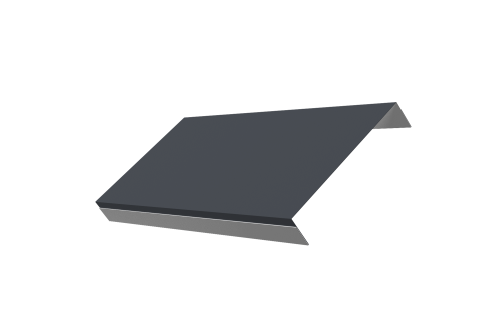 Ламель обратная 150 забора жалюзи Texas стартовая/финишная для калиток и ворот 0,5 Satin Matt TX RAL 7024 мокрый асфальт