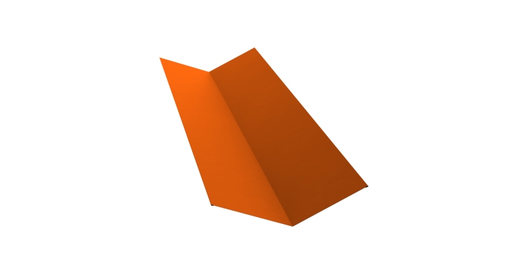 Планка ендовы верхней 145х145 0,45 PE с пленкой RAL 2004 оранжевый (3м)