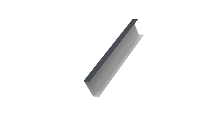 Декоративная накладка на столб универсальная 60х60 для забора жалюзи 0,5 Satin Matt TX RAL 7024 мокрый асфальт (2,5м)