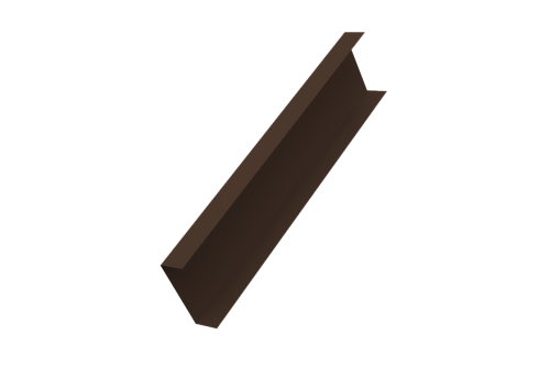 Декоративная накладка на столб универсальная 62х55 для забора жалюзи 0,45 PE-Double RAL 8017 шоколад (2м)