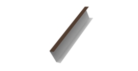 Декоративная накладка на столб универсальная 80х80 для забора жалюзи 0,45 Drap TR RAL 8017 шоколад (2м)