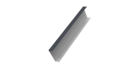 Декоративная накладка на столб универсальная 80х80 для забора жалюзи 0,5 Drap RAL 7024 мокрый асфальт (1,8м)