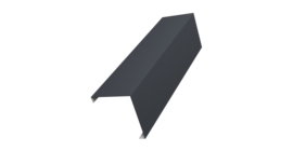 Декоративная накладка на столб универсальная угловая 80х80 для забора жалюзи 0,45 PE RAL 7024 мокрый асфальт (2,5м)