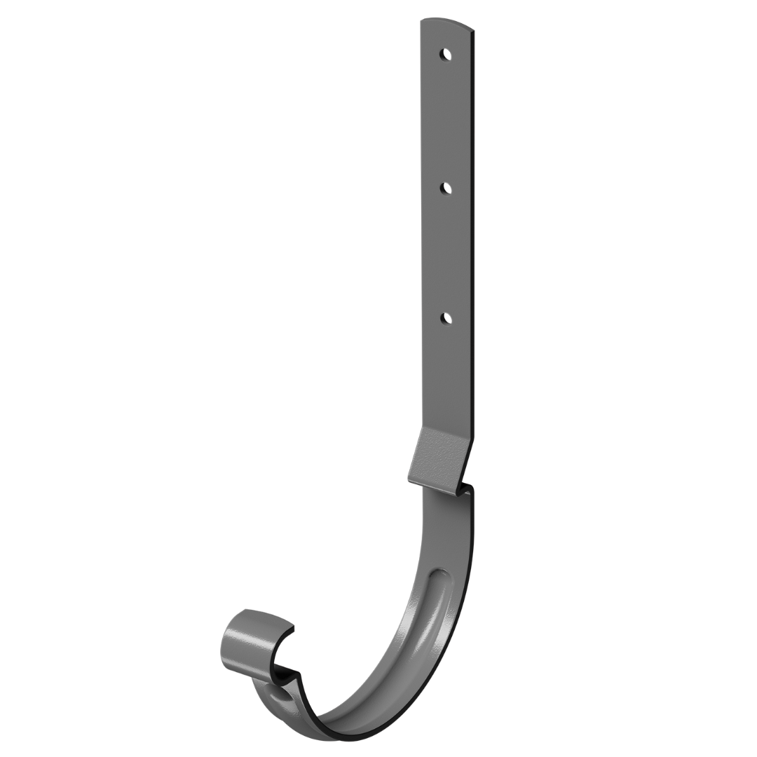 Карнизный крюк для желоба длинный Stal Premium, графит