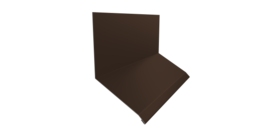 Планка примыкание верхнее к стене фальц Grand Line 150х130х20 0,45 Drap TwinColor RAL 8017 шоколад (2м)