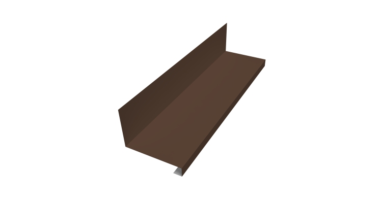 Планка примыкание нижнее к трубе для Кликфальц Pro 0,5 PE с пленкой RAL 8017 шоколад (3м)