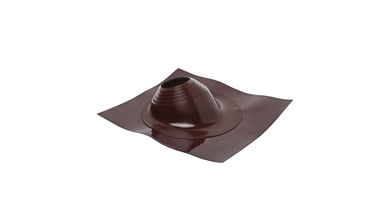 Проходной элемент MF угловой №2 (180-280мм) +240 силиконовый (металлический окрашенный фланец) коричневый