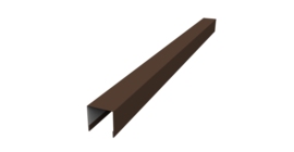 Планка вертикальная лицевая для забора жалюзи Palermo 0,45 Drap RAL 8017 шоколад (2,5м)