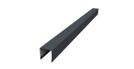 Планка вертикальная лицевая для забора жалюзи Palermo 0,5 PurPro RAL 7024 мокрый асфальт (3м)