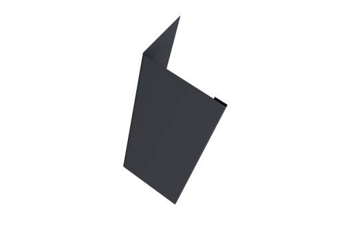 Нащельник для калиток и ворот 25х35 жалюзи Milan, Tokyo, Palermo 0,45 Drap-double TX RAL 7024 мокрый асфальт (L2,0)