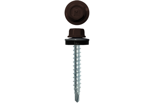 Саморез кровельный Daxmer 4,8х35 RAL 8017 (250) сверло №1