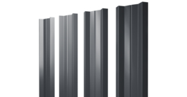 Штакетник М-образный А с прямым резом 0.5 Satin RAL 7024 мокрый асфальт